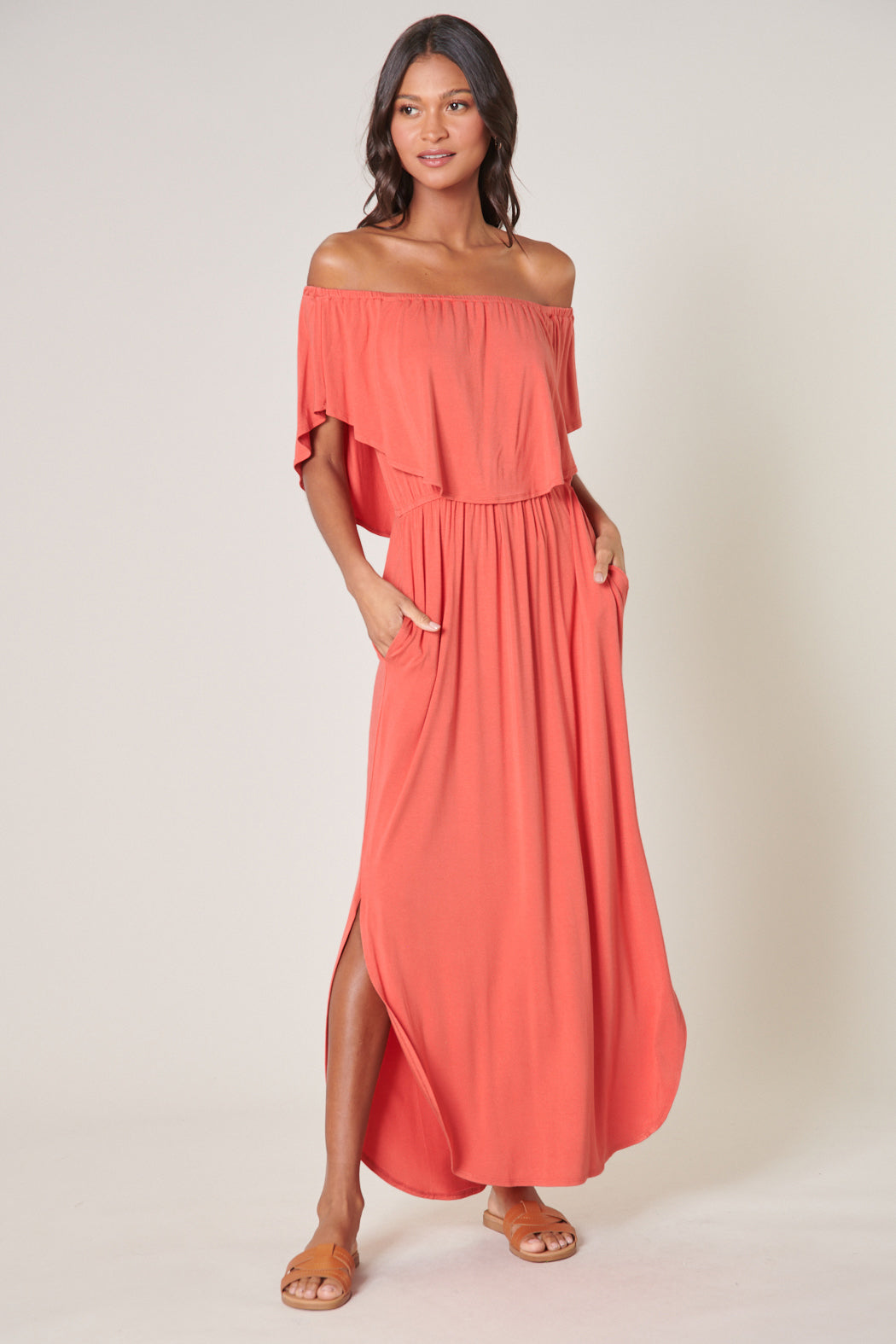 Shelbee Popover Jersey Knit Maxi Dress Shelbee Popover Jersey Knit Maxi Dress