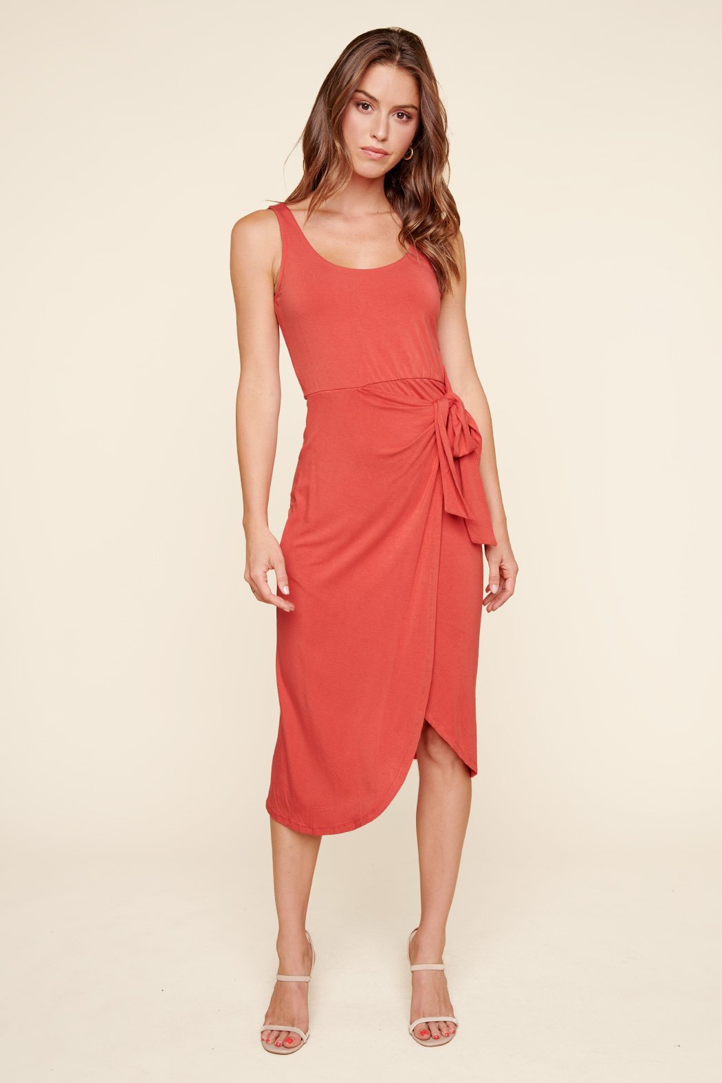 jersey knit midi dress BLUE & WHITE JERSEY KNIT STRIPE MIDI DRESS