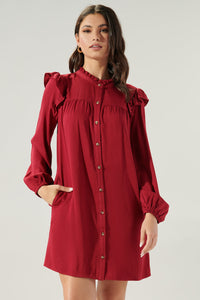 Pave the Way Button Down Shift Dress
