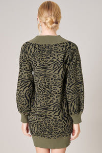 Mojave Animal Print Sweater Dress
