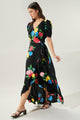 Cheyenne Floral Print Hi Low Maxi Wrap Dress