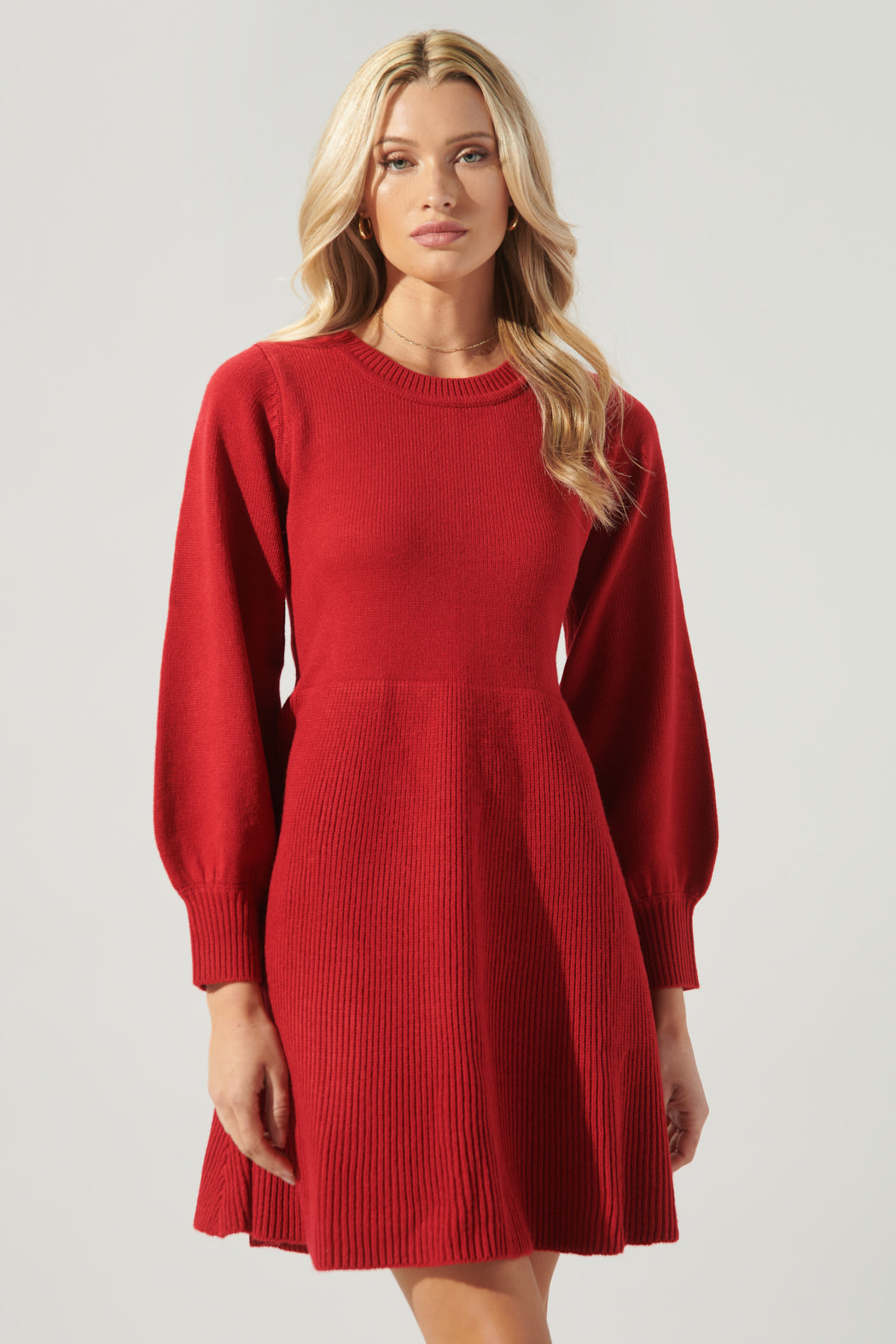 Rock the Bells Balloon Sleeve Sweater Dress Sugarlips Rock the Bells Balloon Sleeve Sweater Dress Sugarlips