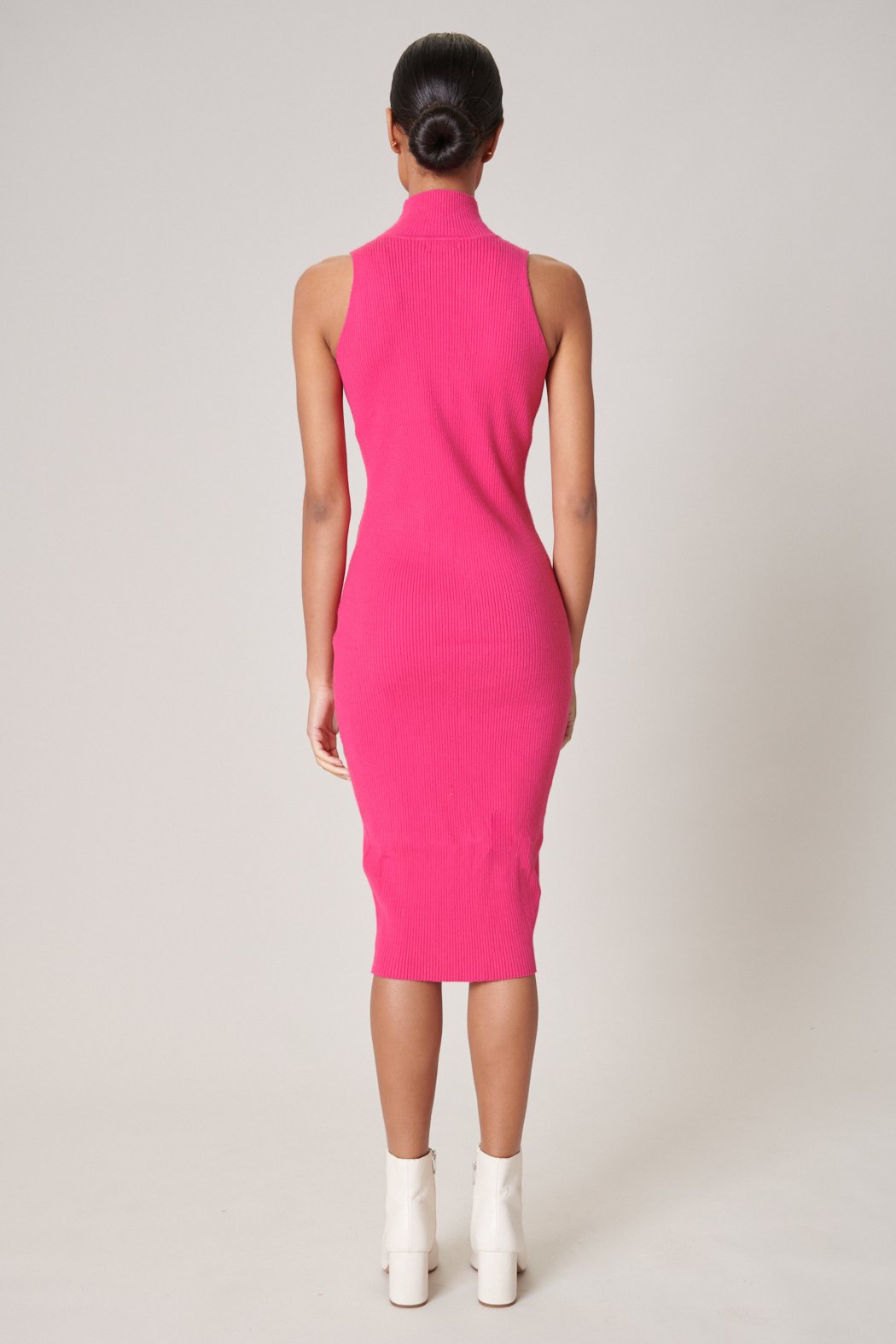 Turtleneck Dress Pink Sleeveless Turtleneck SLEEVELESS TURTLENECK