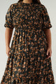 Zana Floral Dot Frazier Smocked Tiered Midi Dress Curve