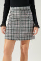 So Yesterday Tweed Zipper Mini Skirt
