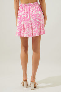 Malia Floral Lowell Fluted Mini Skirt