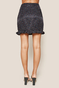 Reece Star Print Ruffle Mini Skirt