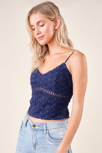 Sweet Summer Crochet Lace Cropped Cami