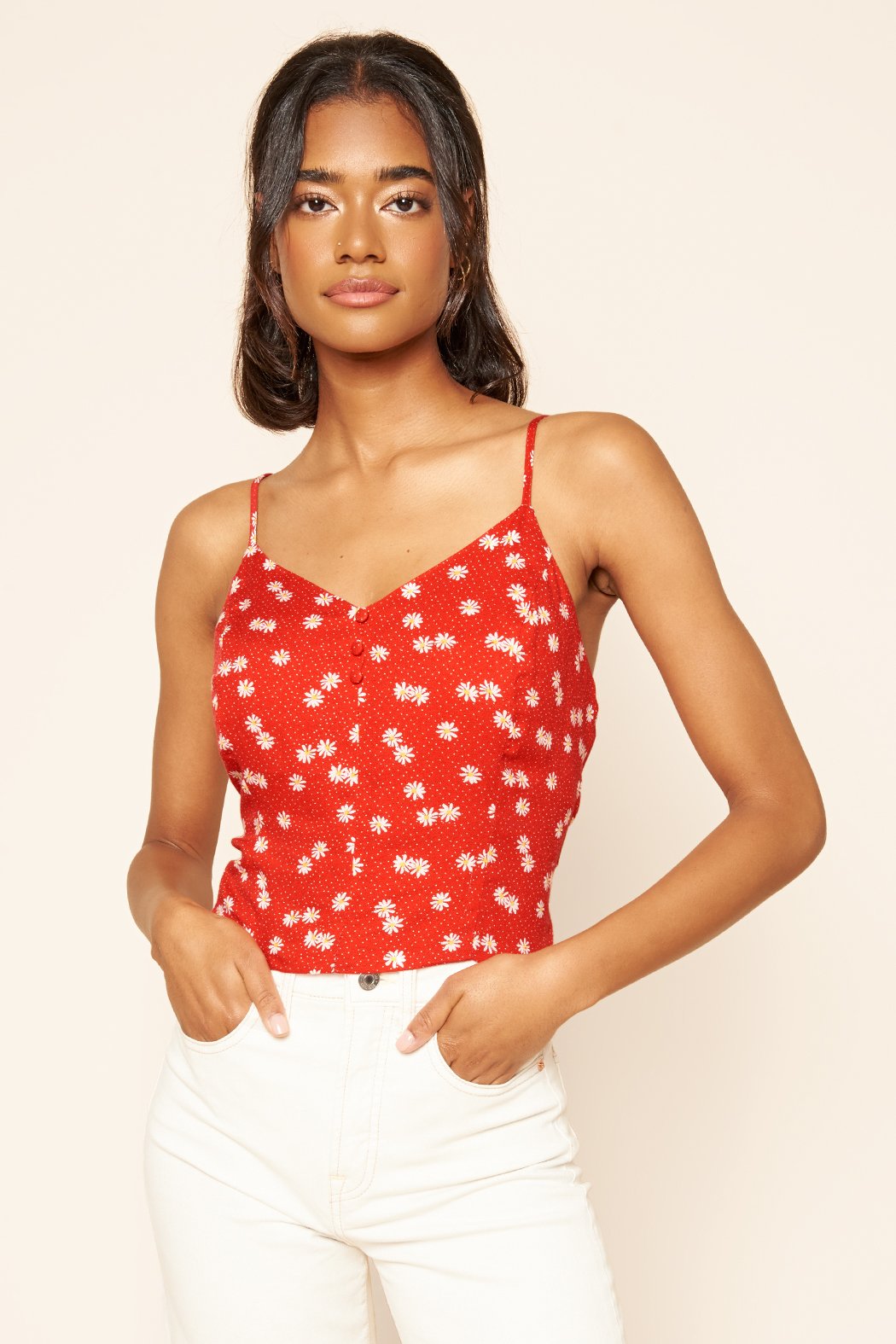 Life's A Breeze Floral Print Buttoned Cami – Sugarlips