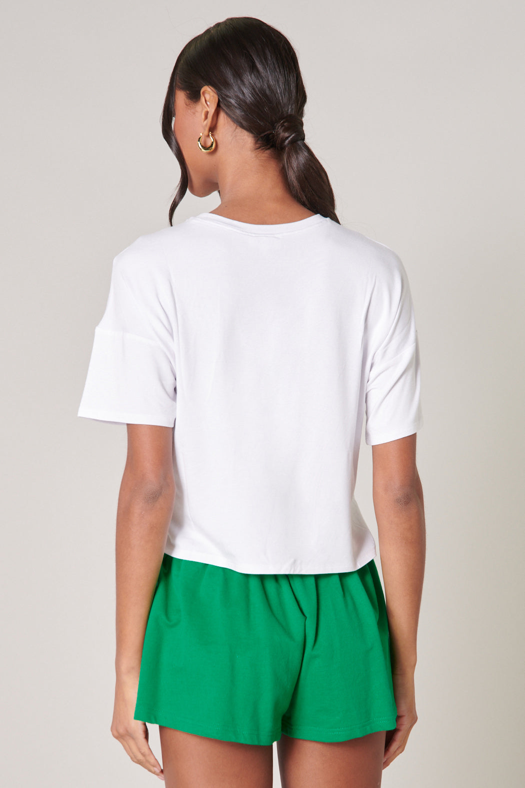 Everyday Cropped Short Sleeve Jersey Knit T Shirt – Sugarlips