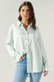 Dream State Satin Button Front Shirt