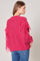 Bowman Fringe Sleeve Cable Knit Sweater