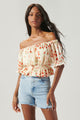 Love Bomb Edith Off the Shoulder Ruffle Top