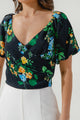 Delphine Floral Puff Sleeve Crop Top