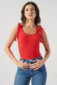 Ripley Ribbed Scoop Neck Cropped Tank Top