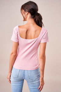 Del Ray Short Sleeve Ruched Top