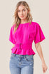 Rise Up Short Sleeve Belted Blouse