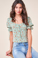 Full Bloom Floral Button Up Blouse