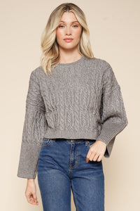 Aspen Cable Knit Cropped Sweater