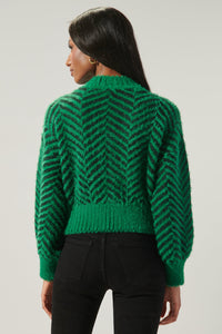 Cheshire Eyelash Chevron Sweater