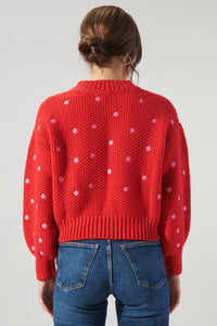 Minnie Embroidered Dot Sweater