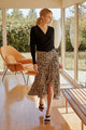 Saturated Love High-Low Leopard Print Midi Skirt